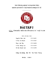 Đề tài Tìm hiểu môi trường đầu tư Việt Nam