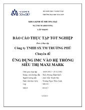 Đề tài Ứng dụng IMC vào hệ thống siêu thị Maxi Mark