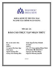 Đồ án Báo cáo thực tập nhận thức