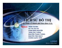 Lịch sử đô thị (lý luận về thành phố theo đơn vị ở)