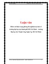 Luận văn Khảo sát hiện trạng phòng thí nghiệm tại một số trường đại học tại thành phố Hồ Chí Minh – Trường Đại học Kỹ Thuật Công Nghệ TP Hồ Chí Minh