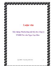 Luận văn Xây dựng Marketing nội bộ cho công ty TNHH Tư vấn Ngọc Lục Bảo