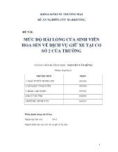 Mức độ hài lòng của sinh viên Hoa Sen về dịch vụ giữ xe tại cơ sở 2 của trường