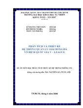 Phân tích và thiết kế hệ thống quản lý giải bóng đá vô địch quốc gia V – League