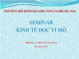 Seminar kinh tế học vi mô