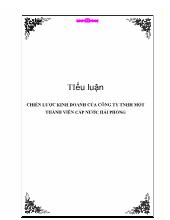 Tiểu luận Chiến lược kinh doanh của công ty TNHH một thành viên cấp nước Hải Phòng