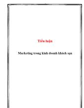 Tiểu luận Marketing trong kinh doanh khách sạn