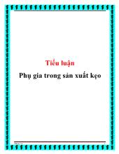 Tiểu luận Phụ gia trong sản xuất kẹo