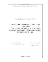 Tiểu luận Quản lý chiến lược - Chiến lược đại dương xanh, đại dương đỏ, ứng dụng chiến lược đại dương xanh của công ty cổ phần hàng gia dụng quốc tế ICP