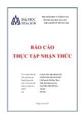 Báo cáo nhận thức tại Công ty may mặc Quảng Việt