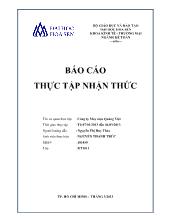 Báo cáo Thực tập nhận thức tại công ty may mặc Quảng Việt