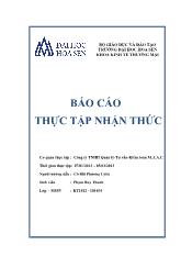 Báo cáo Thực tập nhận thức tại Công ty TNHH Quản lý -Tư vấn - Kiểm toán M.A.A.C