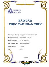 Báo cáo thực tập nhận thức tại Công ty TNHH thương mại - Dịch vụ Mai Khôi