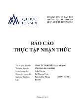 Báo cáo Thực tập nhận thức tại công ty TNHH Tiến Nam Khang
