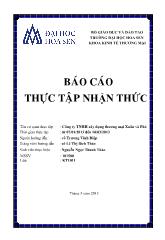 Báo cáo thực tập nhận thức tại công ty TNHH xây dựng thương mại Xuân và Phú