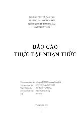 Báo cáo Thực tập nhận thức tại công ty TNHH xây dựng Bách Việt