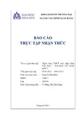 Báo cáo thực tập nhận thức tại ngân hàng thương mại cổ phẩn xuất nhập khẩu Việt Nam – Eximbank Chi nhánh quận 3