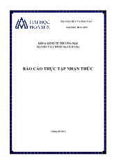 Báo cáo thực tập nhận thức tại Ngân hàng thương mại cổ phần Ngoại Thương Vietcombank - Chi nhánh TP Hồ Chí Minh