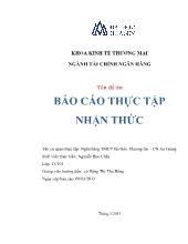 Báo cáo Thực tập nhận thức tại Ngân hàng thương mại cổ phần Sài Gòn Thương tín  - Chi nhánh An Giang