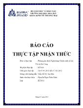 Báo cáo Thực tập nhận thức tại phòng giao dịch ngân hàng chính sách xã hội