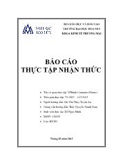 Báo cáo Thực tập nhận thức tại VPBank Consumer Finance