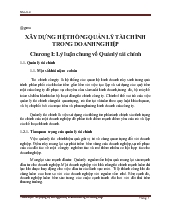 Đề tài Xây dựng hệ thống quản lý tài chính trong doanh nghiệp