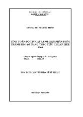 Luận văn Tính toán độ tin cậy lưới điện phân phối thành phố Đà Nẵng theo tiêu chuẩn ieee 1366