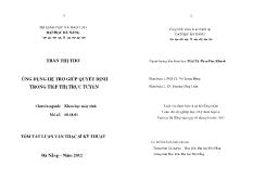 Luận văn Ứng dụng hệ trợ giúp quyết định trong tiếp thị trực tuyến