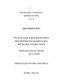 Luận văn Ứng dụng mạng nơ ron truyền thẳng phân tích nhật ký moodle dự báo kết quả học tập trực tuyến