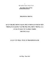 Quản trị hệ thống mạng phân phối sản phẩm viễn thông panasonic tại thị trường miền trung của công ty đầu tư và phát triển thương mại