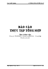 Báo cáo Thực tập tại công ty TNHH một thành viên thoát nước Hà Nội - Xí nghiệp thoát nước số 2