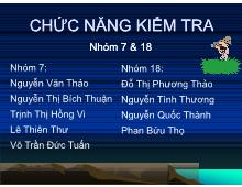 Chức năng kiểm tra