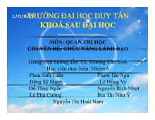 Chuyên đề Chức năng lãnh đạo