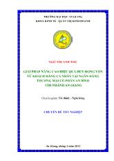 Chuyên đề Giải pháp nâng cao hiệu quả huy động vốn từ khách hàng cá nhân tại ngân hàng thương mại cổ phần An Bình chi nhánh An Giang