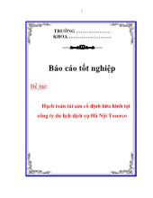 Đề tài Hạch toán tài sản cố định hữa hình tại công ty du lịch dịch vụ Hà Nội Toserco