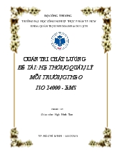 Đề tài Hệ thống quản lý môi trường theo ISO 14000 EMS