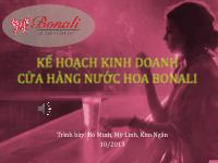 Đề tài Kế hoạch kinh doanh cửa hàng nước hoa Bonali