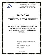 Đề tài Kế toán thanh toán không dùng tiền mặt tại ngân hàng thương mại cổ phần Phương Nam chi nhánh Trần Hưng Đạo