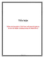 Đề tài Kiểm soát lạm phát ở Việt Nam, mối quan hệ giữa tự do hoá tài chính và khủng hoảng tài chính tiền tệ