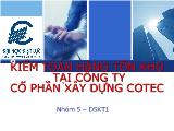 Đề tài Kiểm toán hàng tồn kho tại công ty cổ phần xây dựng Cotec