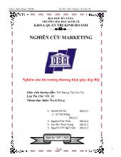 Đề tài Nghiên cứu thị trường thương hiệu giày dép BQ