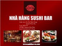 Đề tài NHÀ HÀNG SUSHI BAR