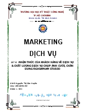 Đề tài Nhận thức của khách hàng về dịch vụ và chất lượng dịch vụ chụp ảnh cưới, chân dung NGHIAPHAM Studio