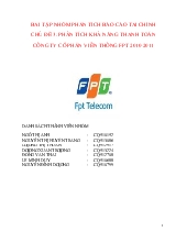 Đề tài Phân tích khả năng thanh toán công ty cổ phần viễn thông fpt 2010-2011