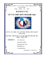 Đề tài Tác động của biến đổi khí hậu đến ngành chăn nuôi biện pháp thích ứng và giảm nhẹ biến đổi khí hậu trong chăn nuôi