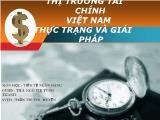Đề tài Thị trường tài chính Việt Nam: Thực trạng và giải pháp