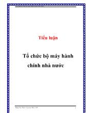 Đề tài Tổ chức bộ máy hành chính nhà nước