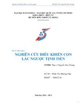 Đồ án Nghiên cứu điều khiển con lắc ngược tịnh tiến