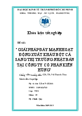 Khóa luận Giải pháp đẩy mạnh hoạt động xuất khẩu bột cá sang thị trường Nhật Bản tại công ty cổ phần Kiên Hùng