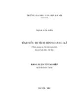 Khóa luận Tìm hiểu di tích đình Giang Xá